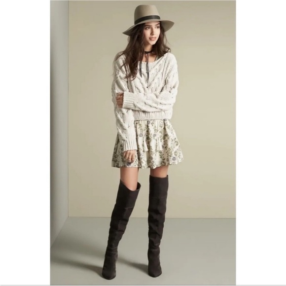 Free People Stealing Fire Floral‎ Tunic Long Sleeve Tassel Lined Dress - Picture 2 of 13